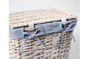 Корзина для белья Wasserkraft Lippe WB-450-M белая, средняя - 3