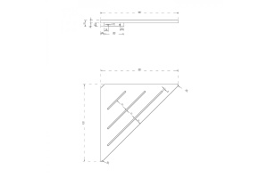 Угловая полка для ванной комнаты Abber Stein черная матовая - 2