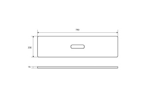Полка на ванну Excellent Zen 75 прозрачная - 3