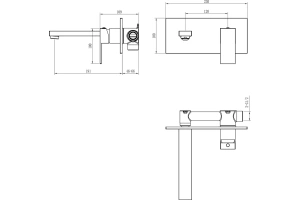 Смеситель для раковины Boheme Qubic золото матовый - 2