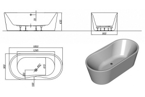 Акриловая ванна Kolpa San Comodo 185х90 белая - 3