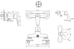 Смеситель Bravat Eco F9111147C-01 для душа - 3