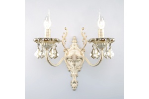 Бра Eurosvet Elisha 3281/2 белый с золотом/тонированный хрусталь Strotskis