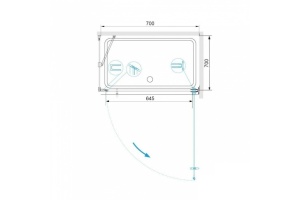 Душевой уголок RGW Hotel HO-045B 70х70 профиль черный стекло прозрачное - 3