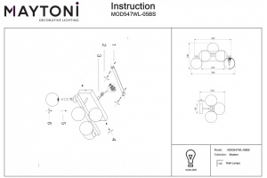 Бра Maytoni Dallas MOD547WL-05BS - 2