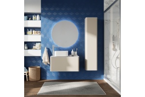 Мебель для ванной STWORKI Ноттвиль 80 бежевый шелк, с отверстием под смеситель