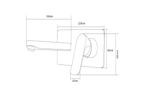 Смеситель Swedbe Platta 5519 С ВНУТРЕННЕЙ ЧАСТЬЮ - 2