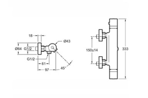 Термостат Jacob Delafon Rivoli E24325-CP для ванны с душем - 2