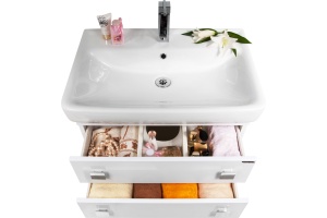 Тумба для комплекта Vod-Ok Квадро 60 белая - 3