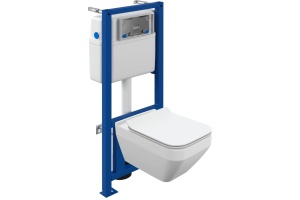 Комплект Cersanit Crea square CO DPL EO slim + инсталляция link pro