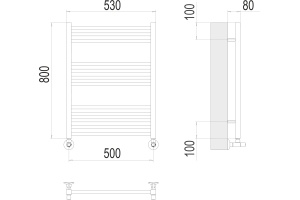 Водяной полотенцесушитель Terminus Сицилия П12 500x800 Хром - 3