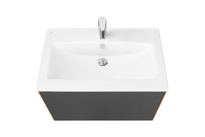 Тумба с раковиной Aquaton Сохо 75 серый-светлое дерево - 2