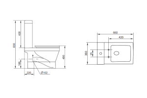Напольный унитаз Cezares Prati (CZR-148) - 3