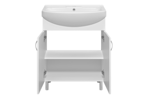 Тумба с раковиной Misty Изео 70 белая глянцевая - 2
