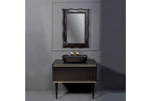 Тумба под раковину Boheme Armadi Art Vallessi Avantgarde 100 черный - золото - 2