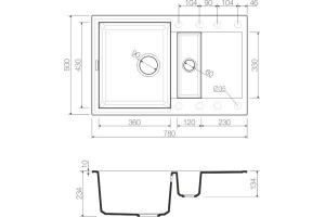Мойка кухонная Omoikiri Sakaime 78-2-PL платина - 3