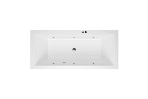 Ванна акриловая Excellent Heaven Slim Soft 180х80 с гидромассажем белый - хром