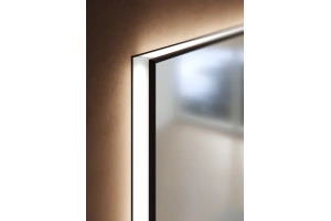 Зеркало Sanvit Панорама 90 с подсветкой черный - 2