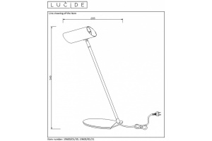 Настольная лампа декоративная Lucide Hester 19600/01/30 - 3