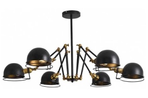 Люстра на штанге LUMINA DECO Valmonti LDP D015-6 BK