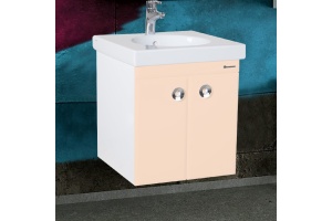 Тумба с раковиной Bellezza Неаполь 50 подвесная прямая бежевая