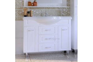 Тумба с раковиной СанТа Монарх 105 белая