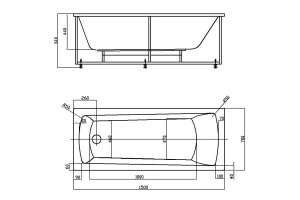 Акриловая ванна Aquatek Либра 150x70 см LIB150N-0000002, белый - 2