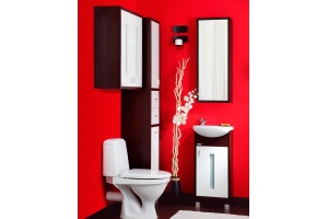 Тумба с раковиной Бриклаер Бали 40 венге, белый глянцевый R - 2