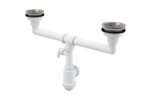 Сифон для кухонной мойки Alcaplast A453P Белый