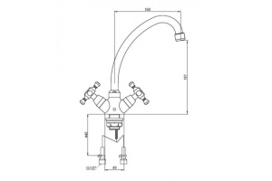 Смеситель Kaiser Carlson Style 11133 для кухонной мойки - 2