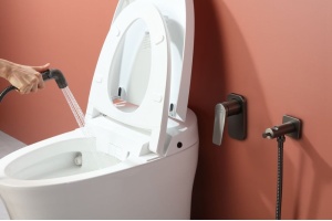 Смеситель Lemark Bronx LM3719GM с гигиеническим душем, встраиваемый, графит - 3