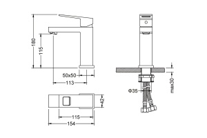 Смеситель для раковины Timo Briana 7161/17F золото матовое - 2