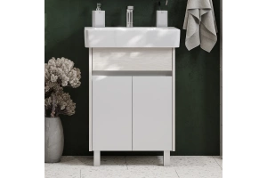 Комплект мебели напольный Aquaton Верди 60 белый-светлое дерево - 3