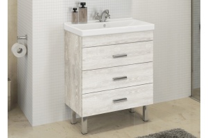 Мебель для ванной Comforty Никосия 60Н дуб белый - 3