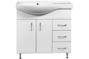 Тумба под раковину Stella Polar Концепт Коралл 80 R белый - 2