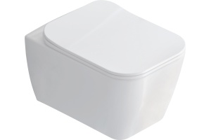 Комплект Унитаз подвесной STWORKI Монтре SETK3204-2616 безободковый, с микролифтом + Система инсталляции для унитазов EWRIKA ProLT 0026-2020 с белой кнопкой смыва - 3