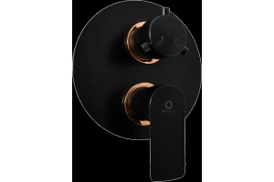 Смеситель для ванны с душем Rav Slezak Vltava черный матовый - золото