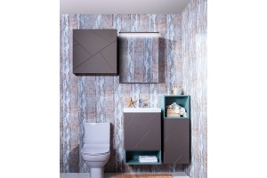 Полка Бриклаер Кристалл 50 под тумбу, муссон - 2