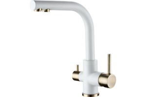  кухни Смеситель для кухни Paulmark Essen белый - бронза