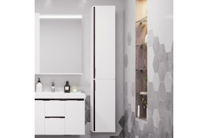 Шкаф-пенал Aquaton Рене 31 белый-темное дерево - 3