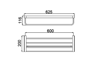 Полка для полотенец Timo Selene золото матовое - 3
