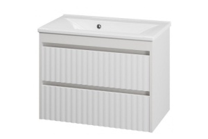 Тумба под раковину Brevita Balaton 75 белый (BAL-06075-01-01П2Я) - 2