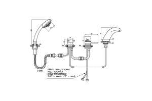 Смеситель на борт ванны термостатический Rav Slezak Dunaj золото - 2