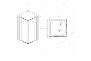 Душевой уголок RGW Passage PA-38 100х100 - 2