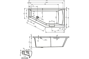 Акриловая ванна Riho Geta 170 L - 2
