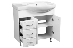 Тумба под раковину Stella Polar Концепт Коралл 80 L белый - 3