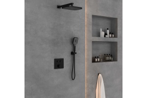 Душевой комплект Vincea с термостатом черный матовый - 3