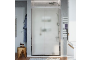 Душевая дверь в нишу STWORKI Стокгольм DE019D2120200 120 см профиль хром глянец, стекло матовое