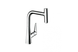 Кухонный смеситель однорычажный, 220, с вытяжным изливом, 1jet Hansgrohe 72822000