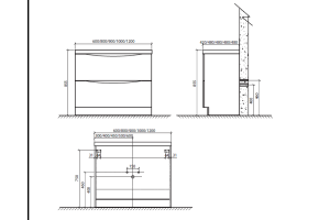 Мебельная раковина Belbagno Ancona-n 100 см (EA-1000-LVB) - 2